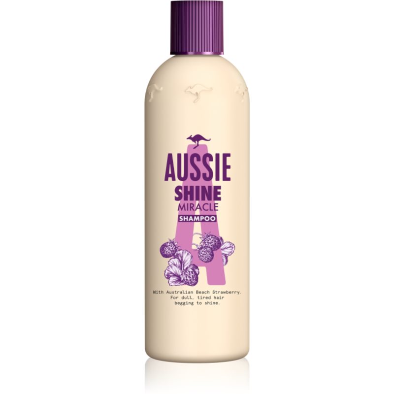 Aussie Shine Miracle drėkinamasis šampūnas plaukų blizgesiui ir švelnumui užtikrinti 300 ml