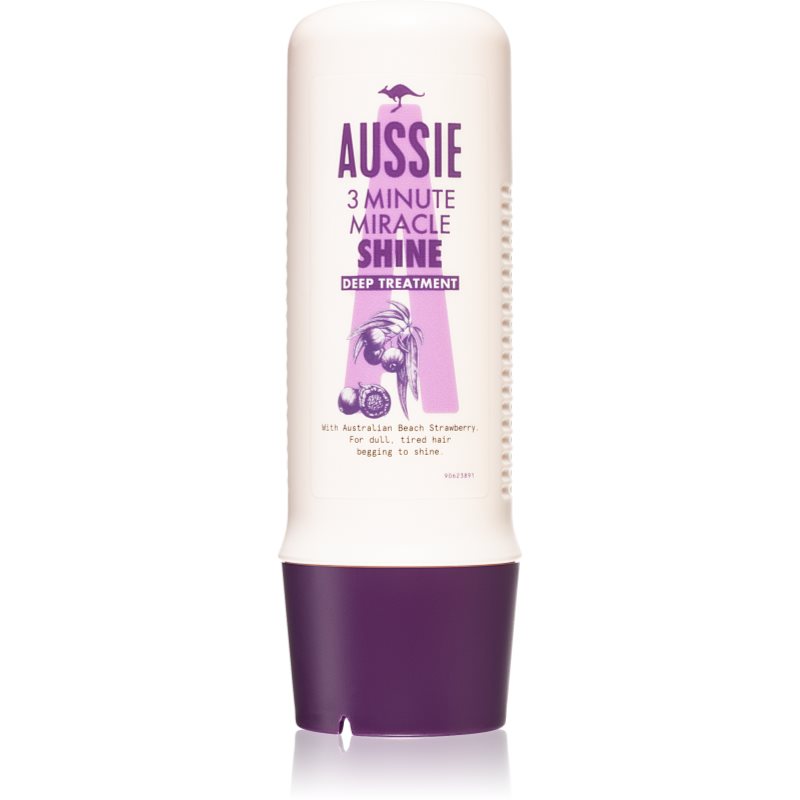 

Aussie 3 Minute Miracle Shine трихвилинна маска для блиску та шовковистості волосся