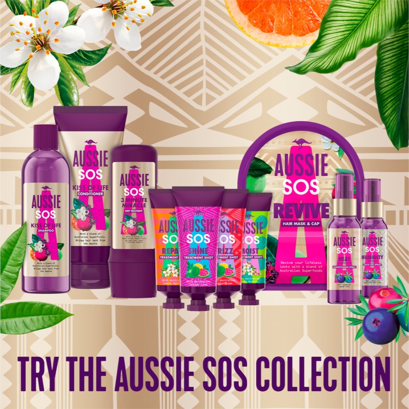 Aussie SOS Deep Repair Deeply Regenerating Shampoo For Hair 290 Ml