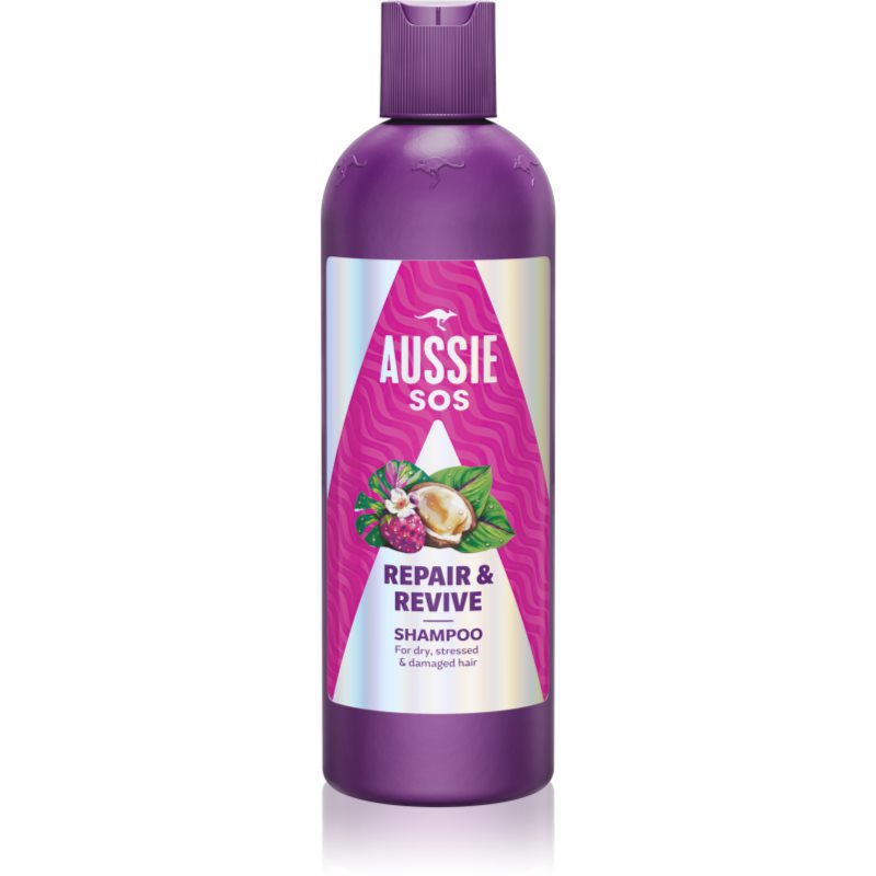 Aussie SOS Repair & Revive Shampoo mit ernährender Wirkung für strapaziertes Haar und Kopfhaut 500 ml