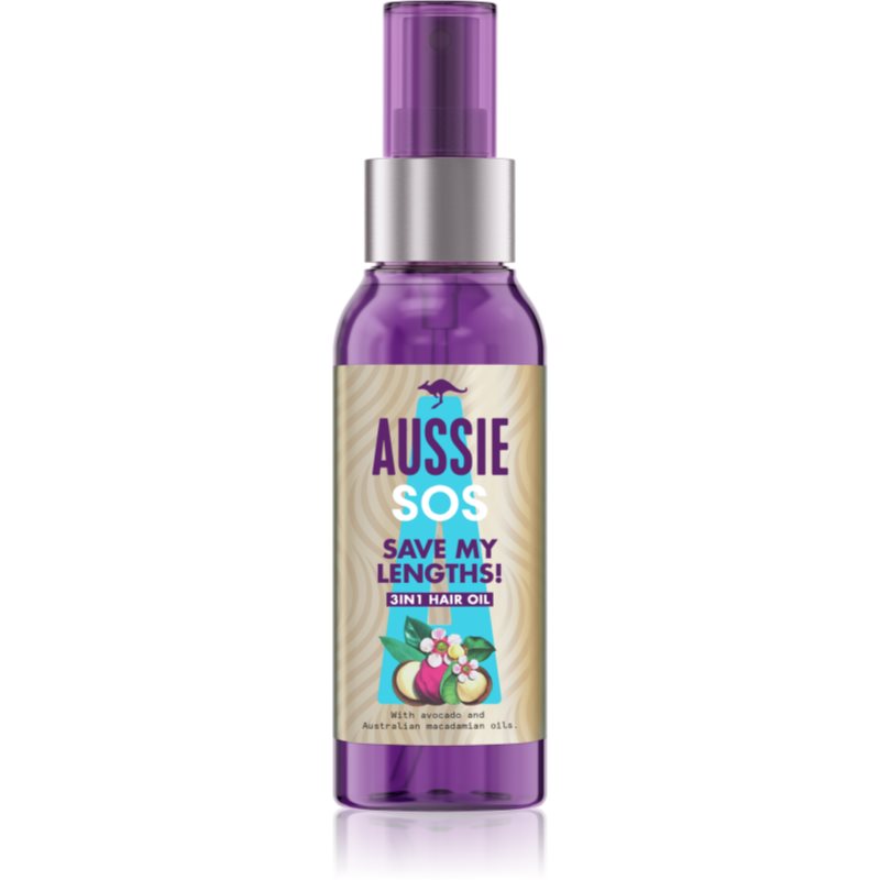 Aussie SOS Save My Lengths! 3in1 Hair Oil maitinamasis plaukų aliejus 100 ml