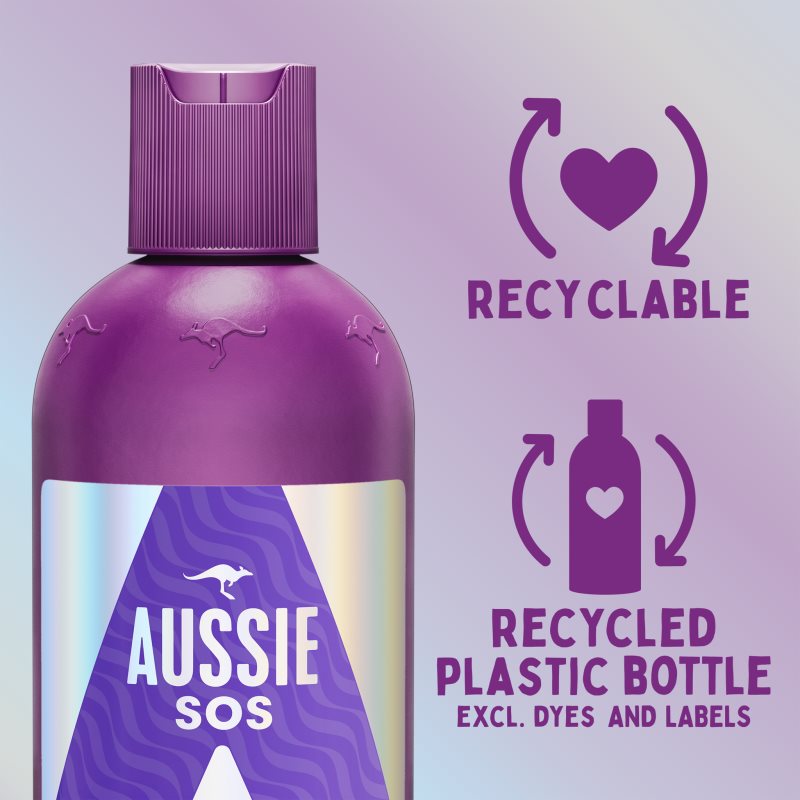 Aussie SOS Blonde Hydrate purple toning shampoo for blonde hair 300 ml