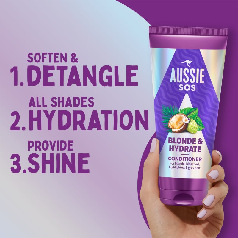 Aussie SOS Blonde Hydrate зволожуючий кондиціонер для освітленого волосся 200 мл