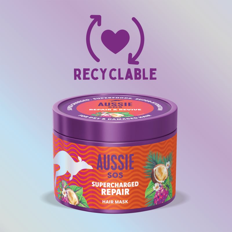 Aussie SOS Supercharged Repair Masque Cheveux 500 Ml