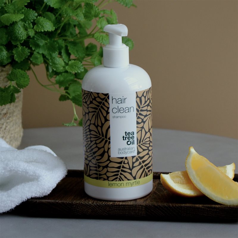 Australian Bodycare Tea Tree Oil Lemon Myrtle шампунь для сухого волосся та чутливої шкіри голови з олійкою чайного дерева 500 мл