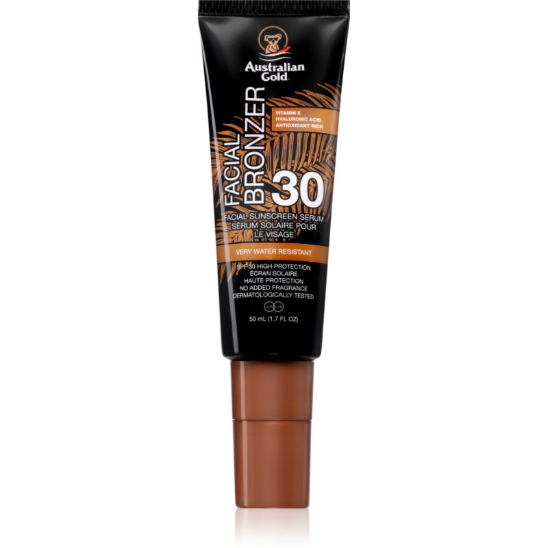 Australian Χρυσό Facial Bronzer ορός με τερακότα SPF 30 50 ml