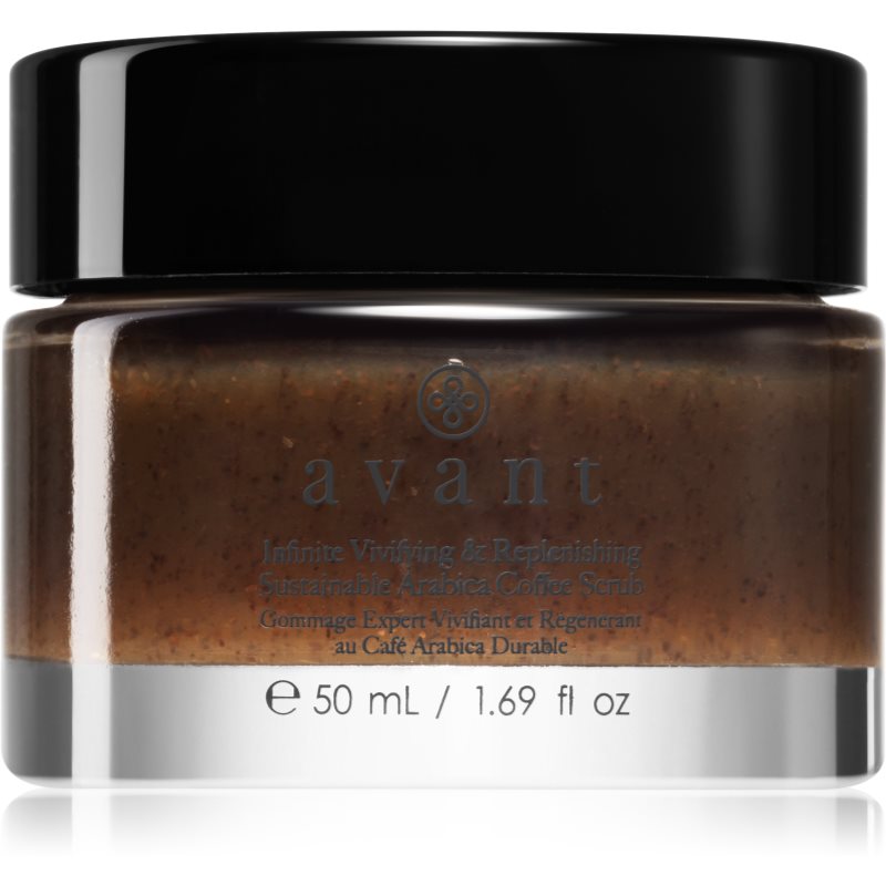 Avant Sustainable Infinite Vivifying & Replenishing Sustainable Arabica Coffee Scrub Exfoliating Face Cleanser With Extracts Of Coffee 50 Ml