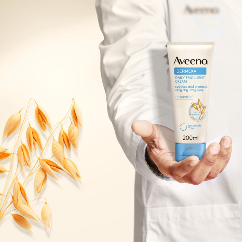 Aveeno Dermexa Daily Emollient Cream зволожуючий крем для сухої та подразненої шкіри 200 мл