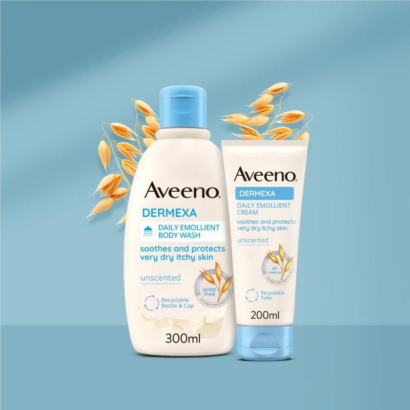 Aveeno Dermexa Daily Emollient Cream зволожуючий крем для сухої та подразненої шкіри 200 мл