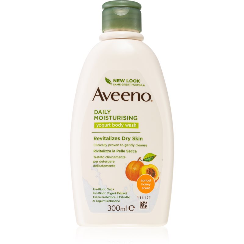 Aveeno Daily Moisturising Yoghurt body wash vyživující sprchový gel Apricot & Yoghurt 300 ml