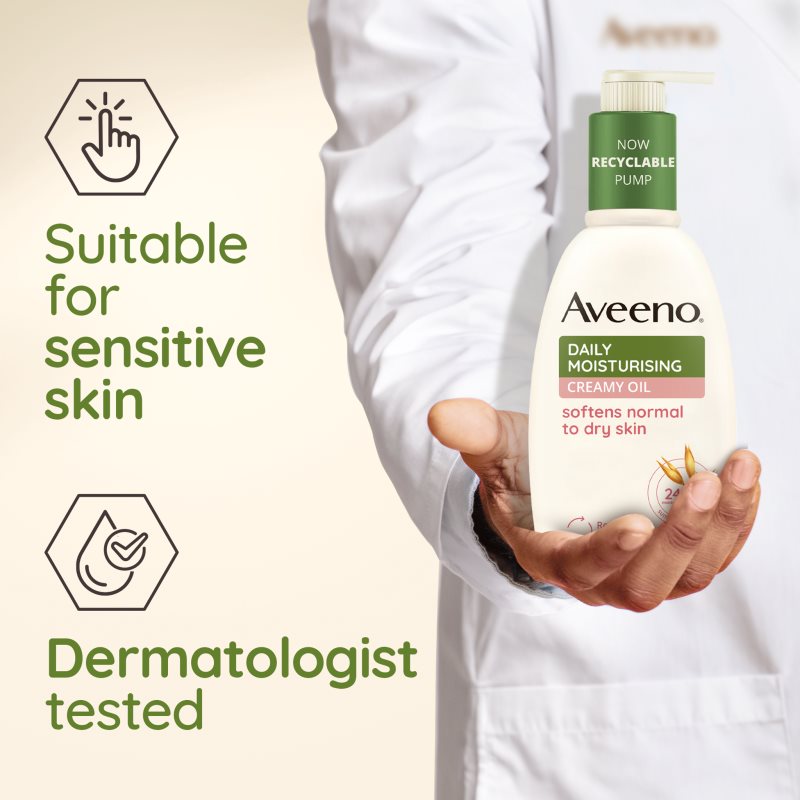 Aveeno Daily Moisturising Softens Dry Skin jemné tělové mléko 300 ml (obrázek 6)