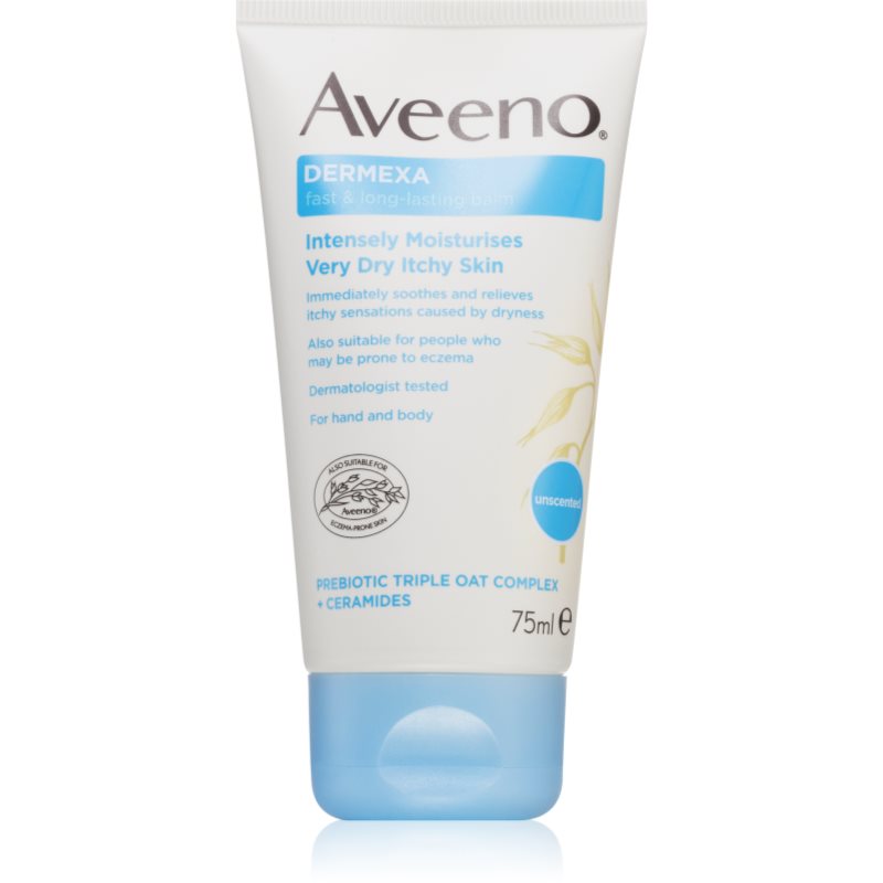 Aveeno Dermexa Fast & Long-lasting Balm raminamasis balzamas kūnui 75 ml