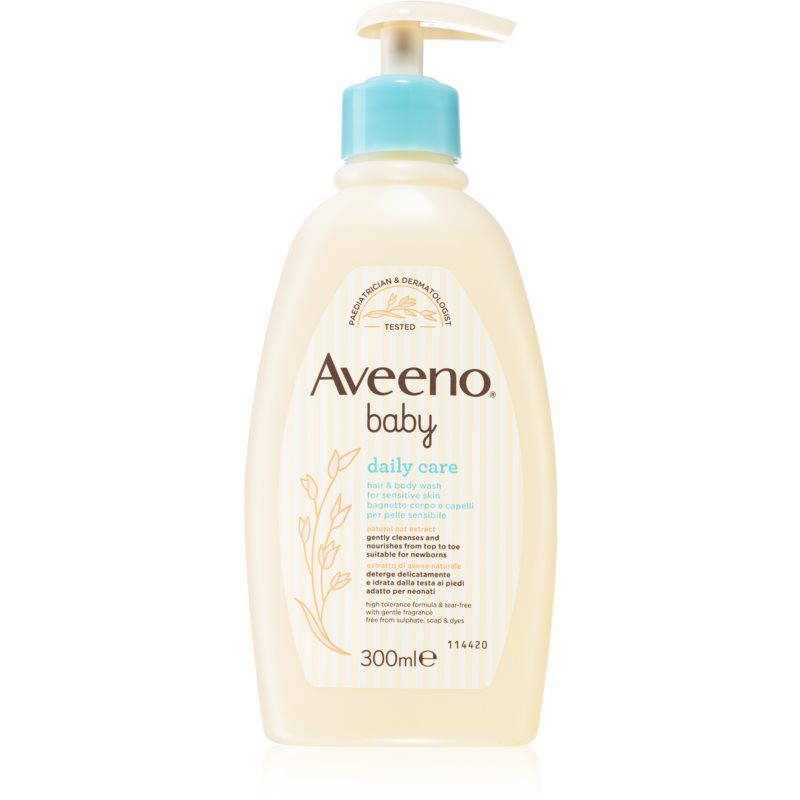 Aveeno Baby Daily Care Wash šampūnas ir kūno prausiklis jautriai odai vaikams 300 ml