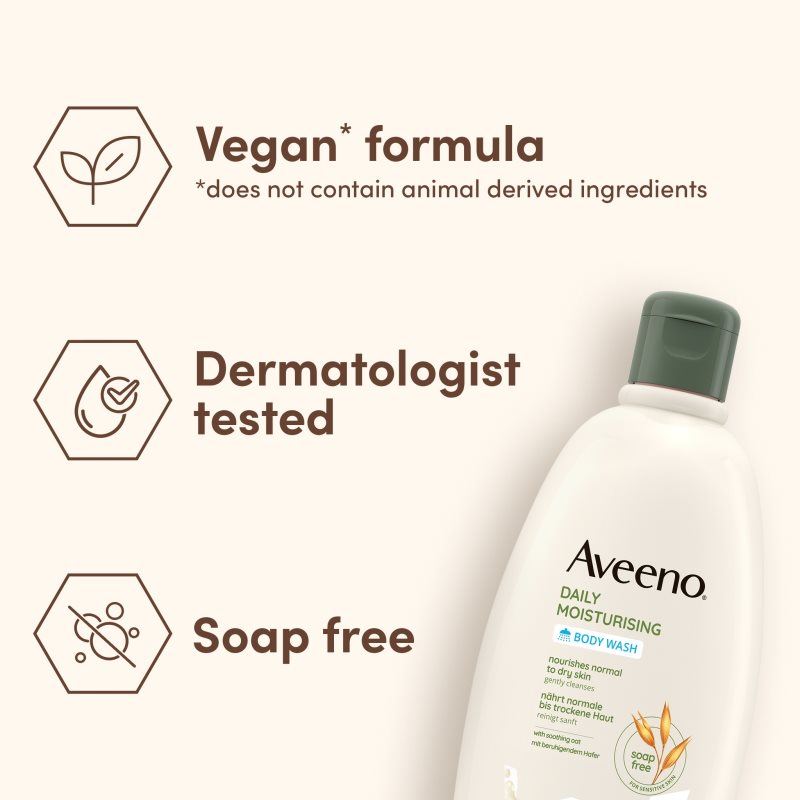 Aveeno Daily Moisturising Body Wash intenzivně vyživující sprchový krém 500 ml (obrázek 5)