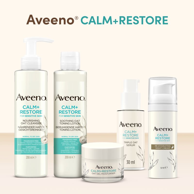 Aveeno Calm + Restore Gel Facial Cleanser For Sensitive Skin 200 Ml