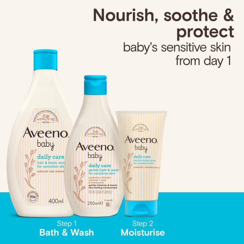 Aveeno Baby Daily Care mycí gel na tělo a vlasy pro děti od narození 250 ml (obrázek 6)