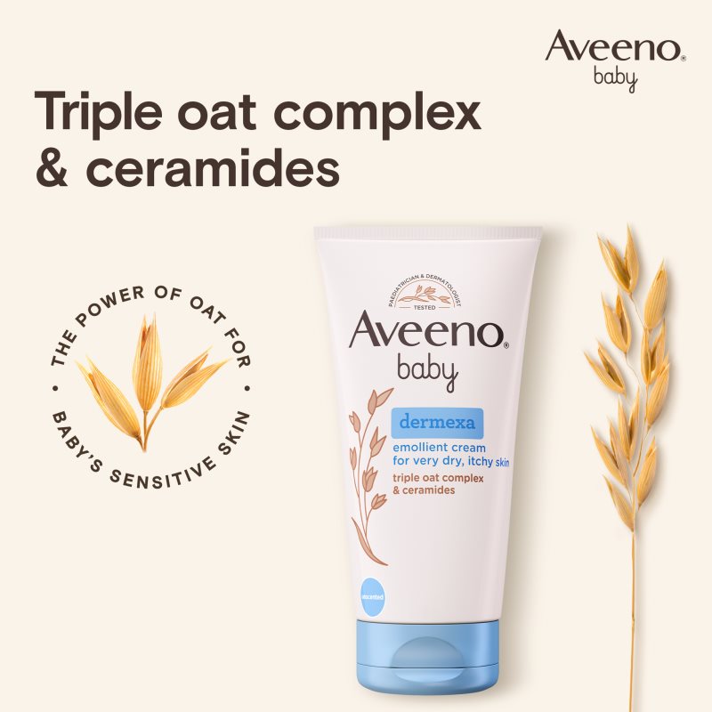 Aveeno Baby Dermexa Zvláčňujúci krém 150 ml (obrázok 3)