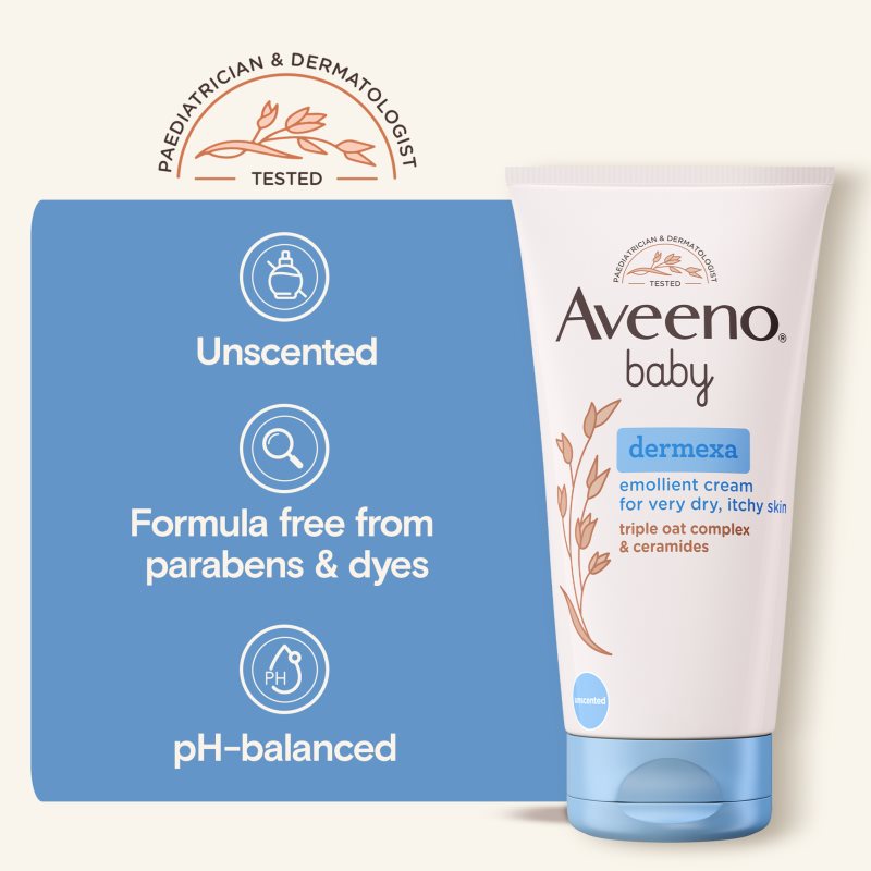 Aveeno Baby Dermexa Zvláčňujúci krém 150 ml (obrázok 5)