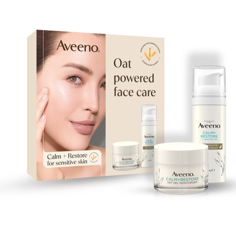Aveeno Calm + Restore sada pro péči o pleť pro suchou a citlivou pokožku