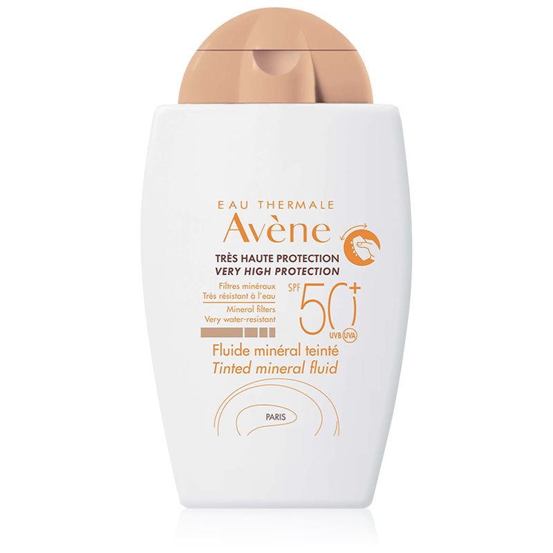 Avène Sun Minéral Protective Tinted Fluid Without Chemical Filters SPF 50+ Tinted 40 Ml
