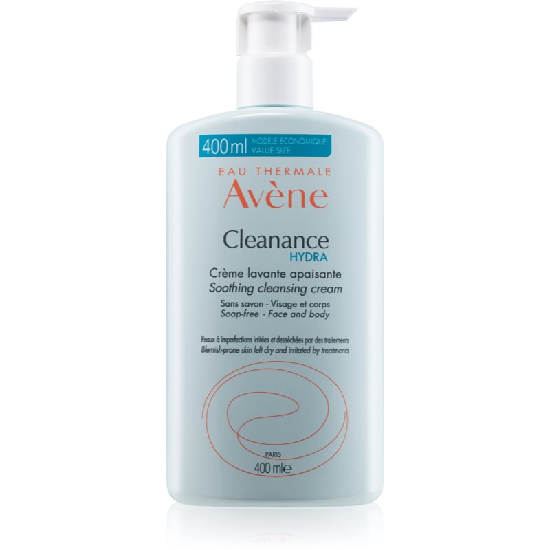 Avène Cleanance Hydra заспокоюючий очищаючий крем для шкіри висушеної та подразненої лікуванням акне 400 мл