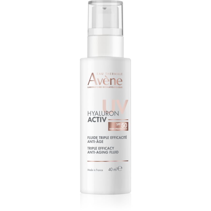 Avène Hyaluron Activ UV Triple Efficacy Anti-Aging Fluid ochranný fluid s kyselinou hyalurónovou SPF 50 40 ml