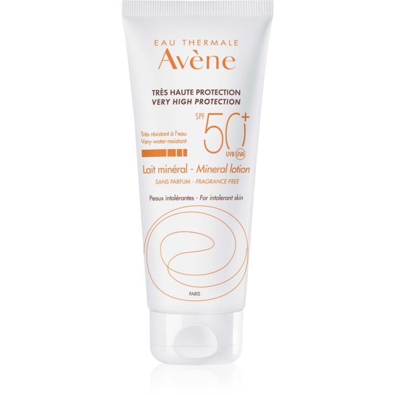 Avène Sun Minéral védő tej kémiai szűrő és parfüm mentes SPF 50+ 100 ml