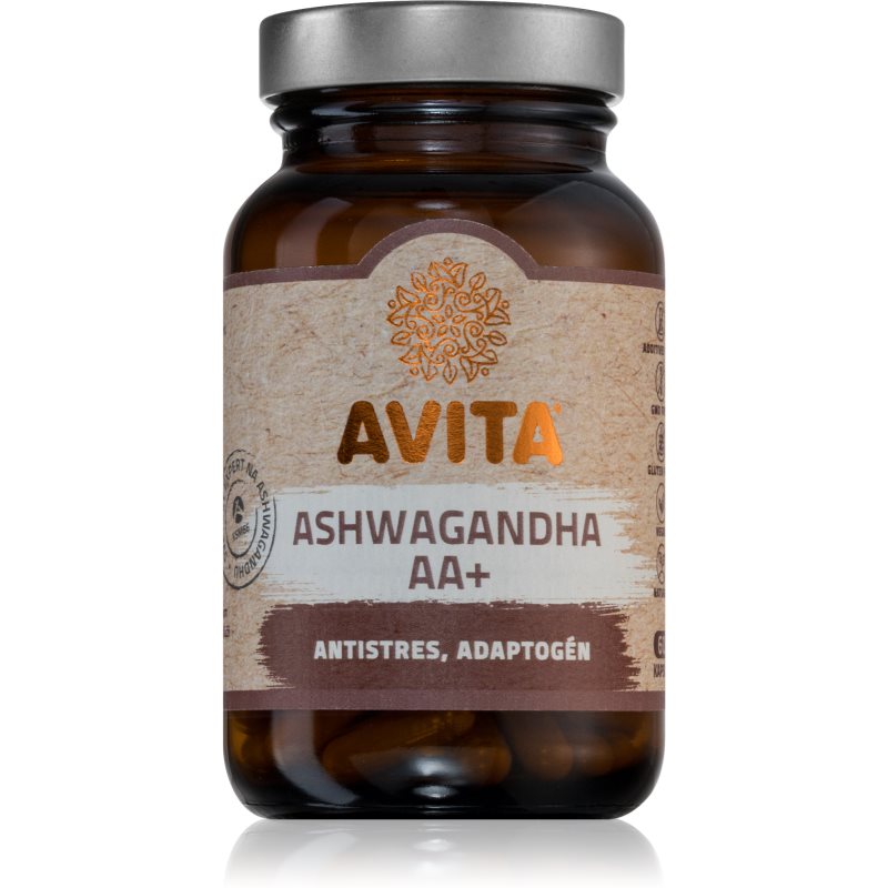 Avita Ashwagandha AA+ bylinné kapsle pro udržení vitality 60 cps