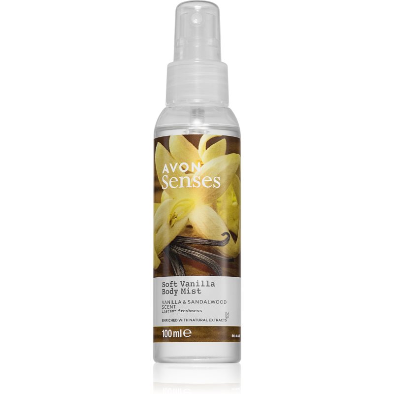 Avon Naturals Care Vanilla & Sandalwood освіжаючий спрей для тіла з ваніллю та сандаловим деревом 100 мл