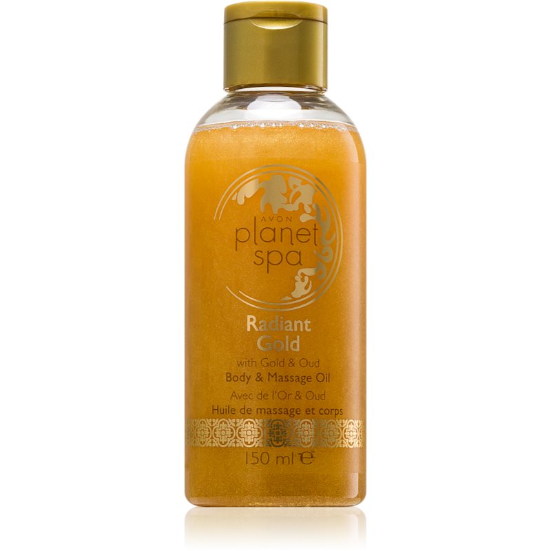 

Avon Planet Spa Radiant Gold освітлююча масажна олійка для тіла з блискітками