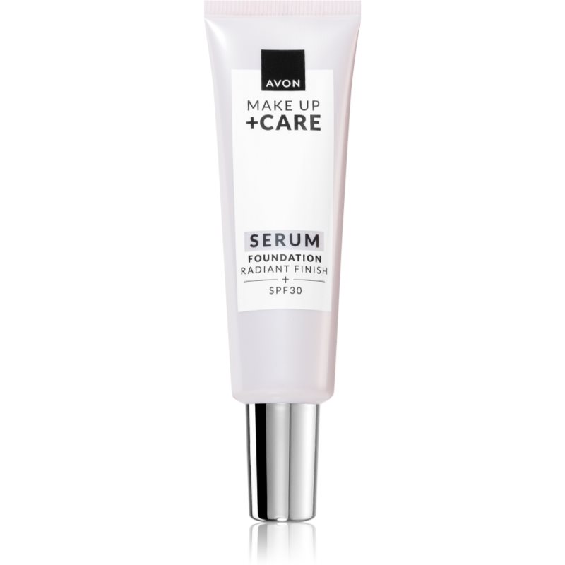 Avon Care + aufhellendes, feuchtigkeitsspendendes Foundation SPF 30 Farbton 140P Light Ivory 30 ml