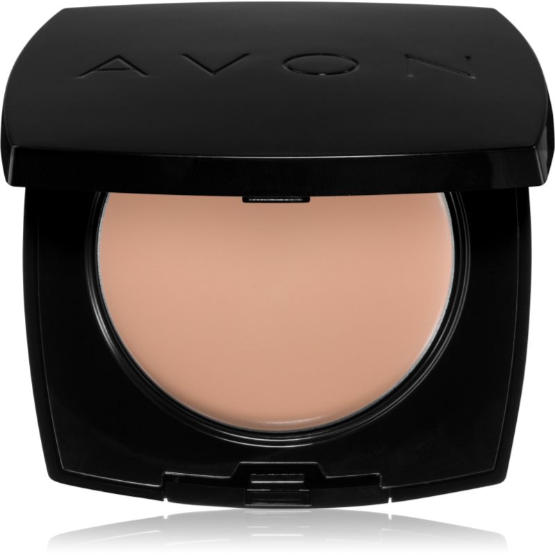 Avon True Colour krémový make-up s pudrovým efektem odstín 215P Ivory 9 g