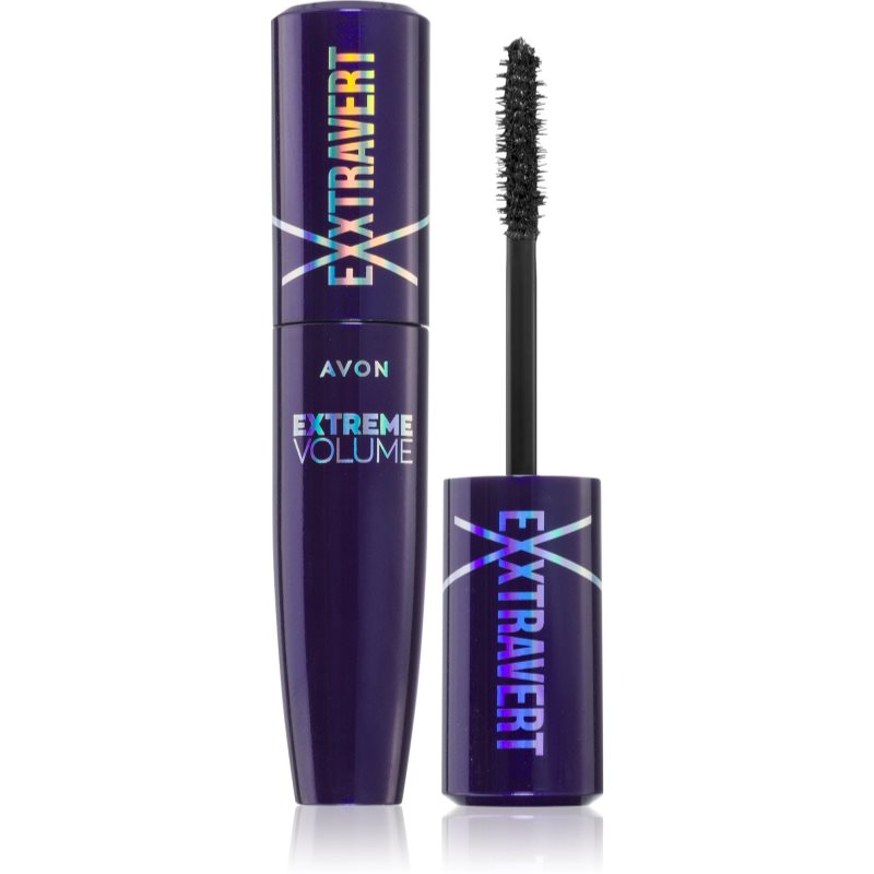 Avon Exxtravert Extreme Volume wasserabweisende Verlängerungsmascara für extra Volumen Farbton Brown Black 9,5 ml