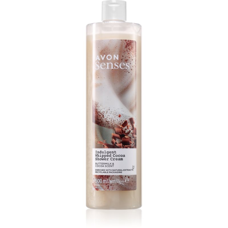 Avon Senses Indulgent Whipped Cocoa revitalizační sprchový krém 500 ml