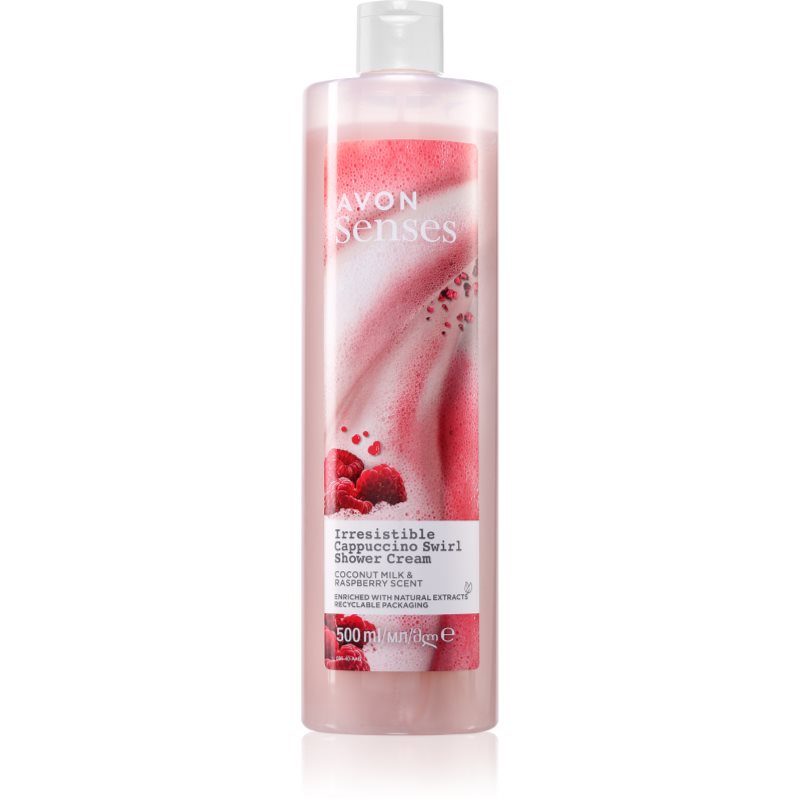 Avon Senses Irresistible Cappuccino Swirl povzbuzující sprchový krém 500 ml