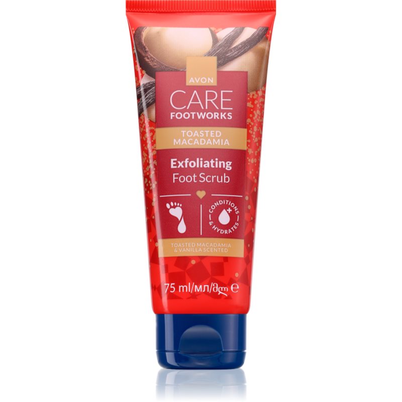 Avon Care Toasted Macadamia exfoliační peeling na nohy 75 ml