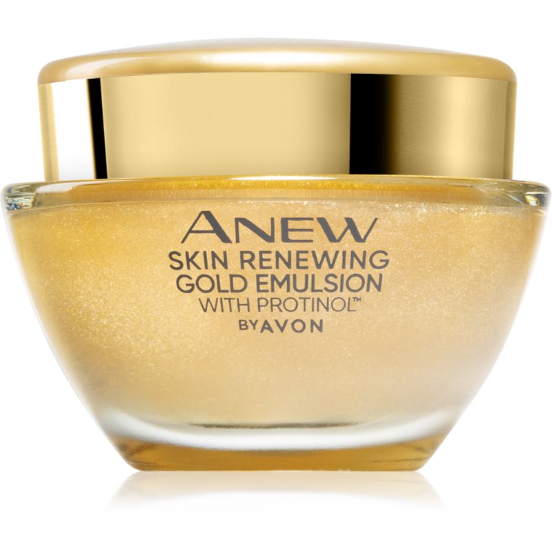 Avon Anew Skin Renewing Gold Emulsion зволожуючий нічний крем проти зморшок 50 мл