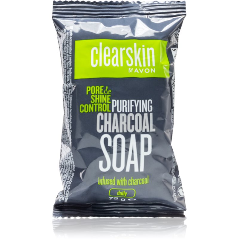 Avon Clearskin Pore & Shine Control Cleansing Face Soap With Activated Charcoal 75 G