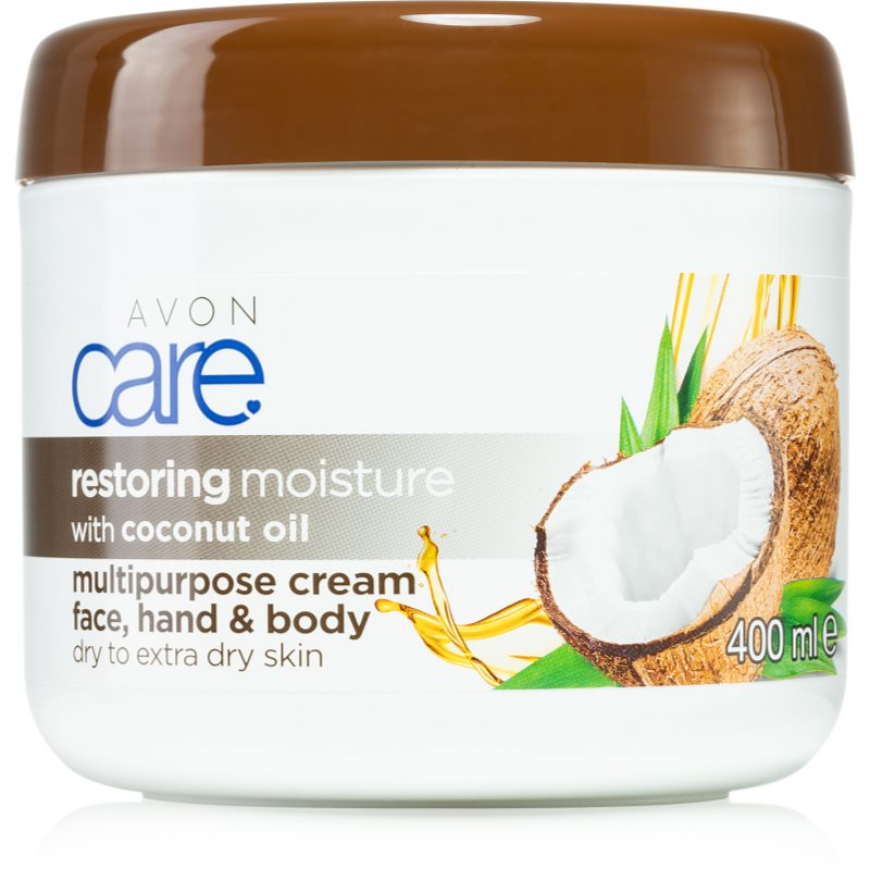 Avon Care hydratační krém na obličej a tělo s kokosovým olejem 400 ml