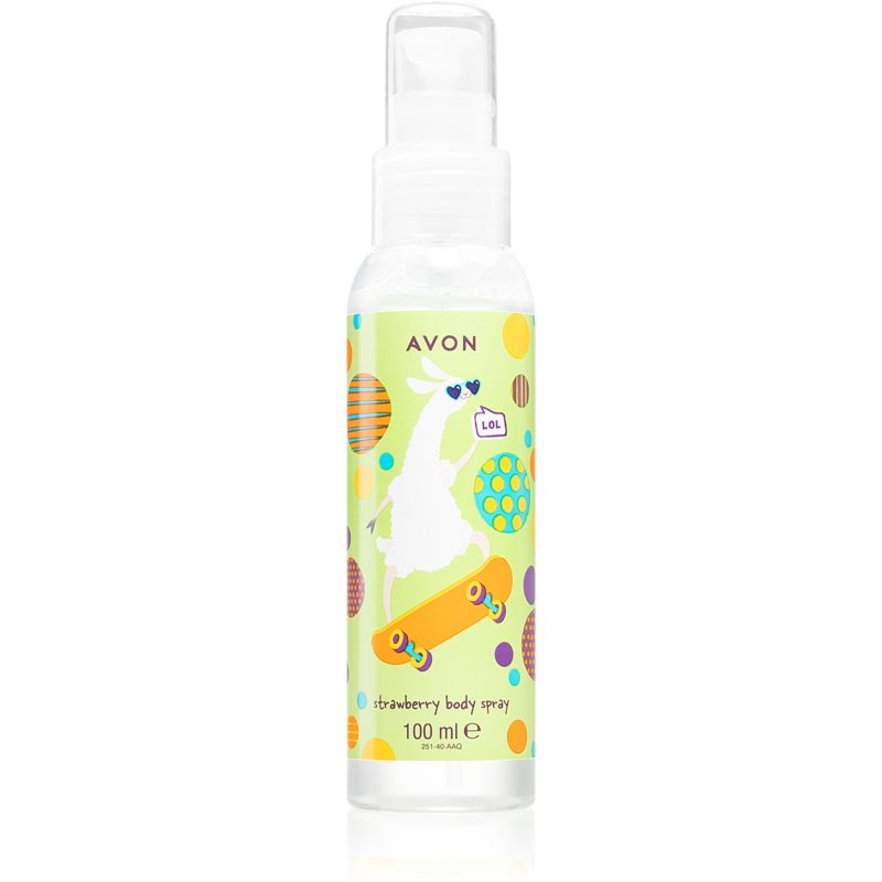 Avon Lama Dude освіжаючий спрей для тіла з ароматом полуниці для дітей 100 мл