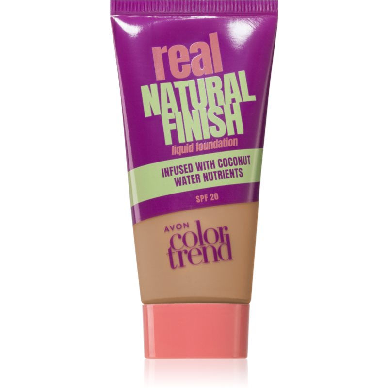 Avon ColorTrend Real Natural Finish ľahký zmatňujúci make-up SPF 20 odtieň Desert Beige 30 ml
