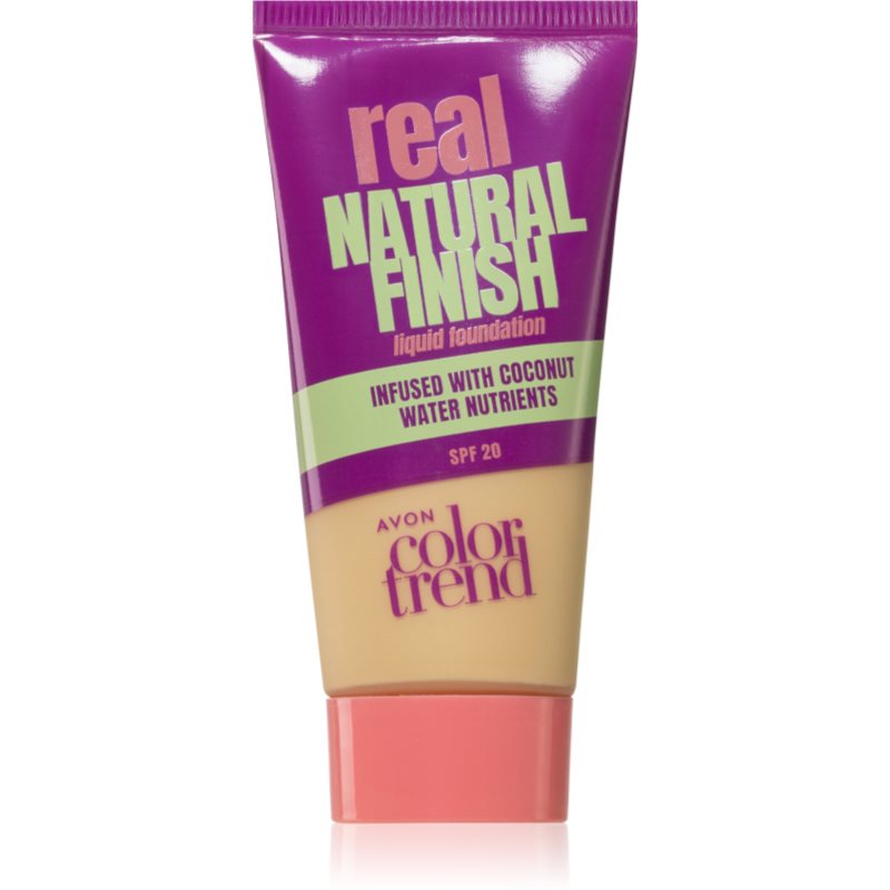 Avon ColorTrend Real Natural Finish ľahký zmatňujúci make-up SPF 20 odtieň Nude 30 ml