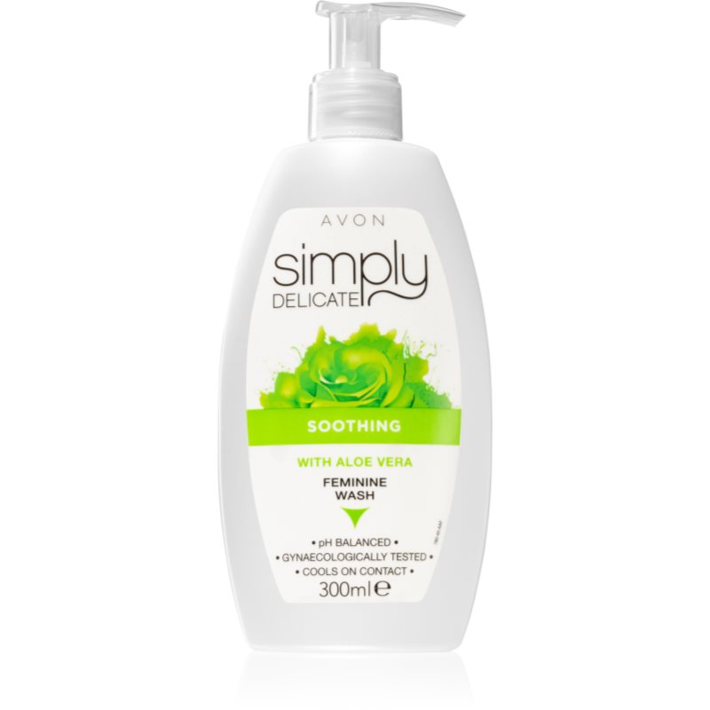 E-shop Avon Simply Delicate Soothing zklidňující gel na intimní hygienu s aloe vera 300 ml