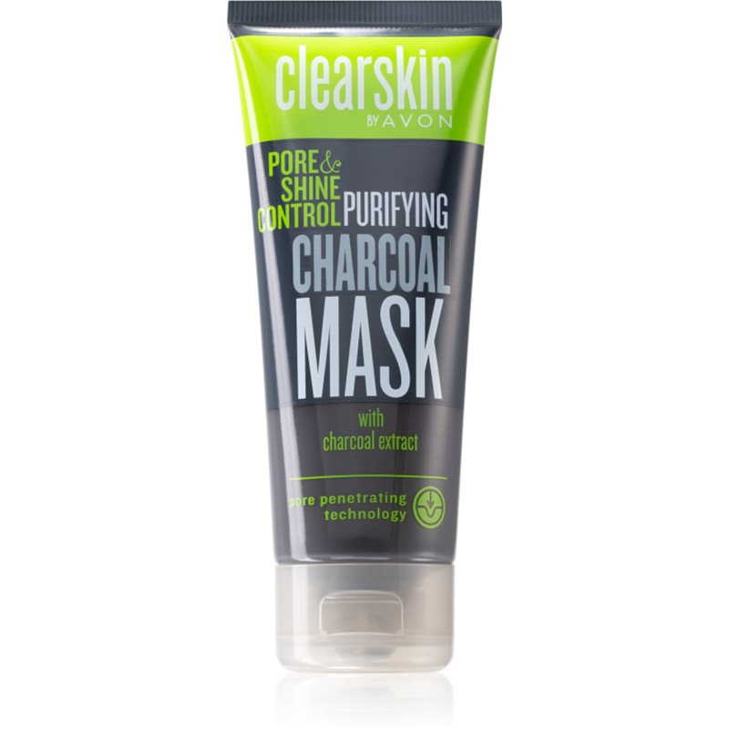 Avon Clearskin Pore & Shine Control čisticí maska s aktivním uhlím 75 ml