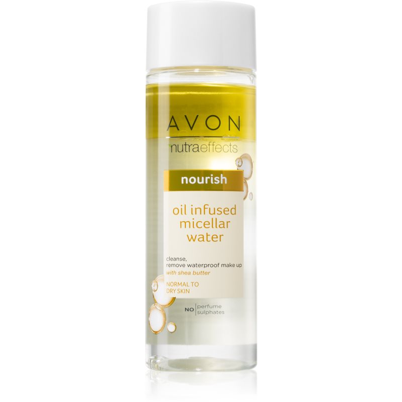 Avon Nutra Effects Nourish Zwei-Phasen Mizellenwasserr  für normale und trockene Haut 200 ml