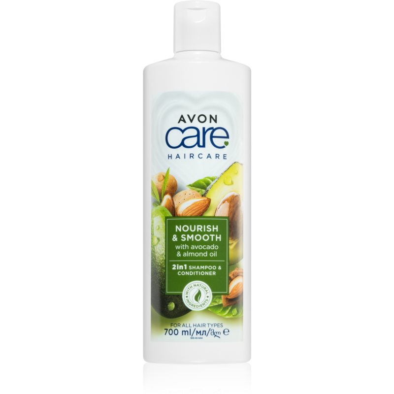 E-shop Avon Care Nourish & Smooth šampon a kondicionér 2 v 1 s vyživujícím účinkem 700 ml