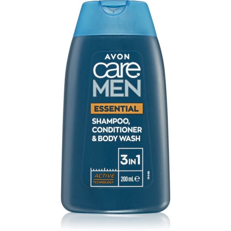 Avon Care Men Essential 3 az 1 sampon, kondicionáló és tusfürdő 200 ml