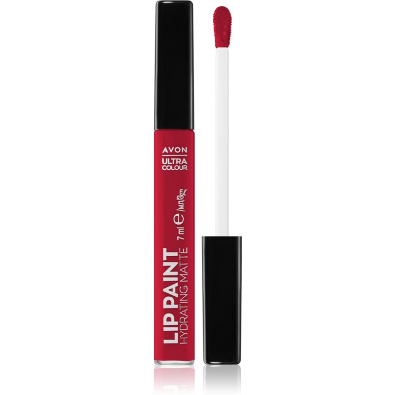Avon Ultra Colour Paint Satin Lipstick With Matt Effect Shade Glam Red 7 Ml