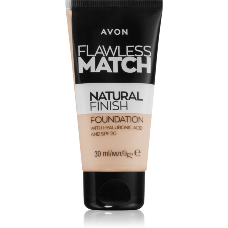 Avon Flawless Match Natural Finish hydrating foundation SPF 20 shade 115P Pale Pink 30 ml
