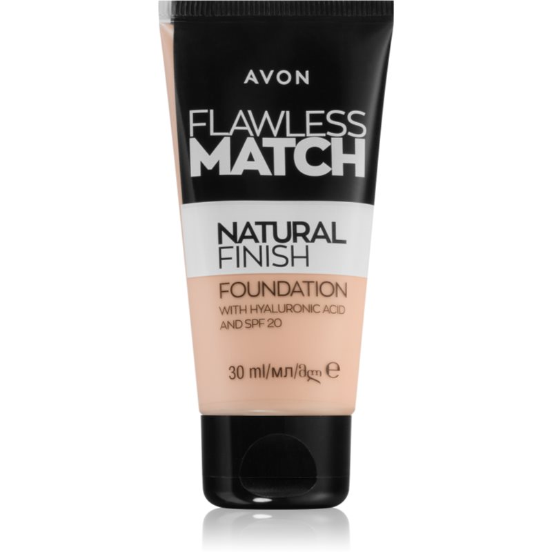 Avon Flawless Match Natural Finish Återfuktande foundation SPF 20 Skugga 145P Ivory Pink 30 ml female
